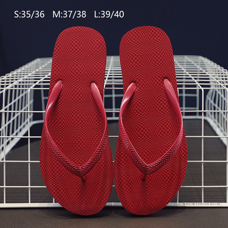 Sommer flip flops til kvinder strandsandaler afslappede sandaler med fladhælede skridsikre tøfler strandsko med åben tå til dame: 01 / 35 36
