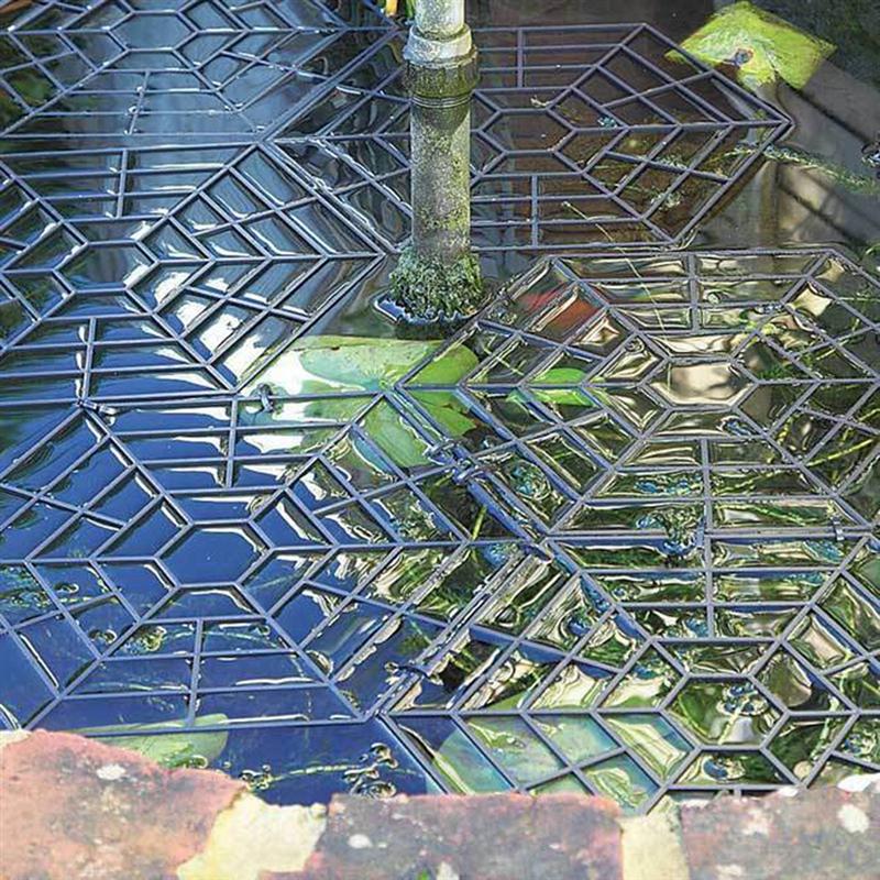 20Stck Sechs Winkel Fisch Teich Netz Protektoren Fischteich Netze Kunststoff Fisch Wachen Profi Teich Gittergewebe für Heimat Einkaufen (schwarz)