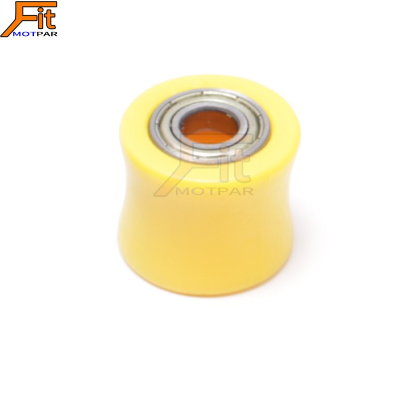 8/10mm concave aandrijfkettingspanner poelie rolgeleider wielgeleider voor dirt street bike motorfiets motorcross: 8mm geel