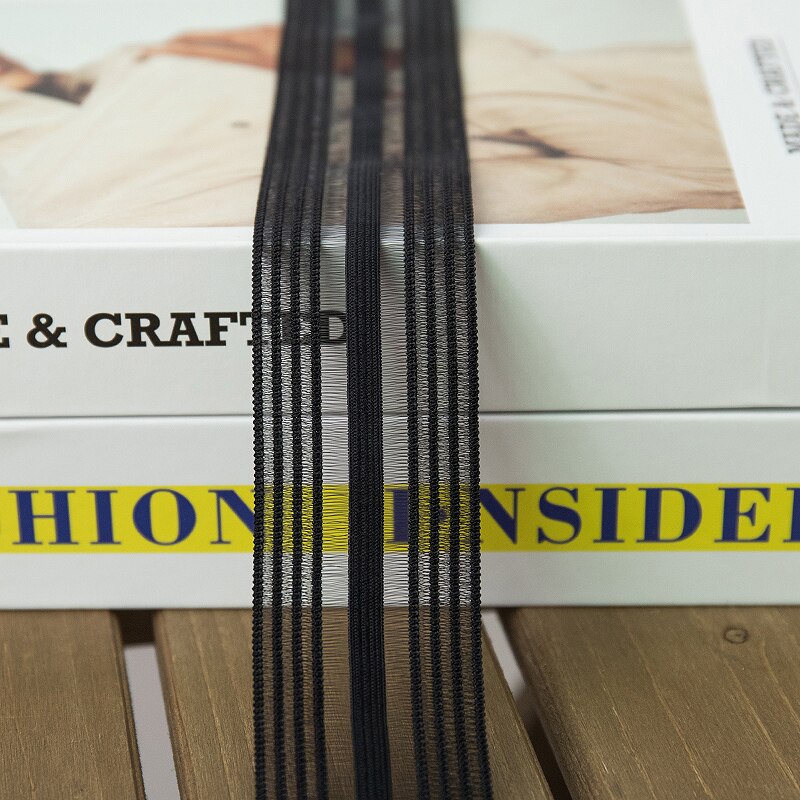 elastic band for garments underwear DIY handmade crafts webbing strap black white needlework sewing accessories 5yards/lot: Black