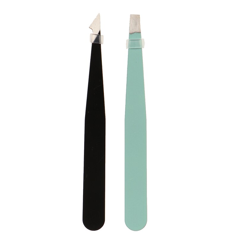 4 stuks/pak wenkbrauwpincetten roestvrijstalen punt schuine platte punt verwijdering make-up ontharing wenkbrauwtang clip
