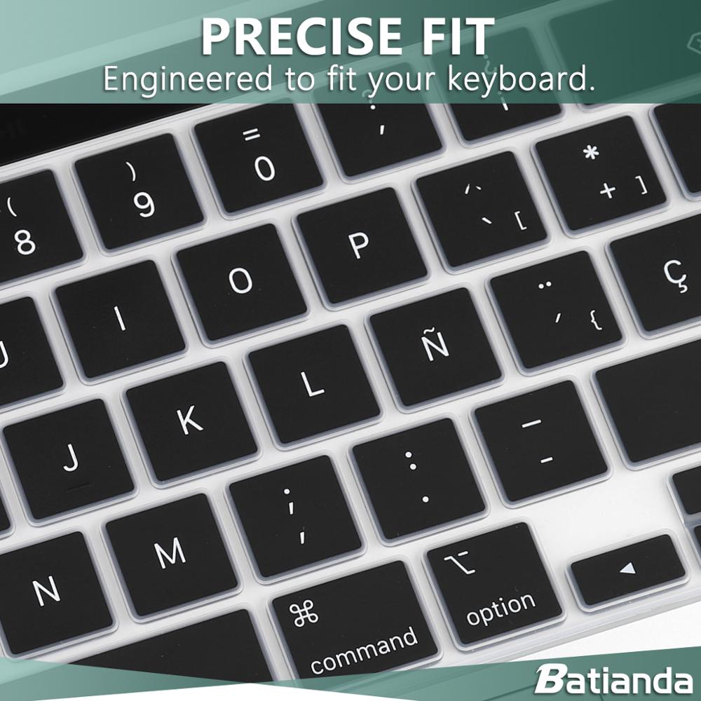 För macbook nyaste pro 13 a2251 a2289 a2338 m1 pro 16 tum  a2141 eu ryska spanska engelska tangentbordsfodral silikonskal