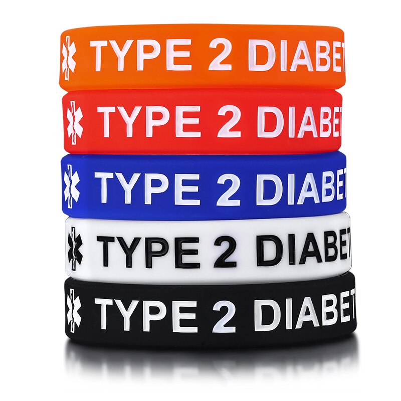 Type 1 og 2 diabetes silikone gummi armbånd til børn armbånd: Stil 4