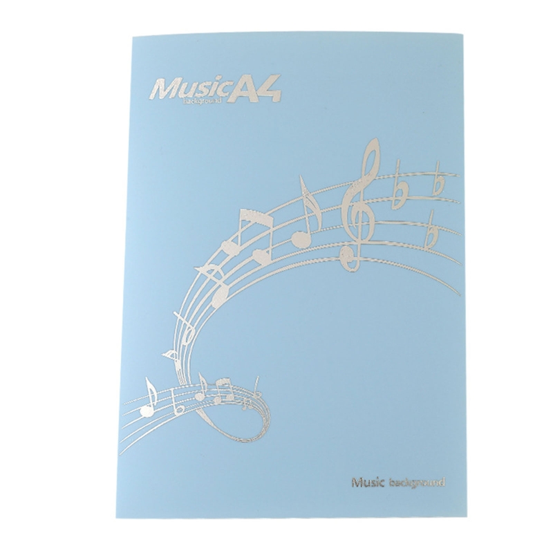 4 Pages Expanded Sheet Music Folder A4 Size for Music Student Piano Performances 101A: Morandi blue