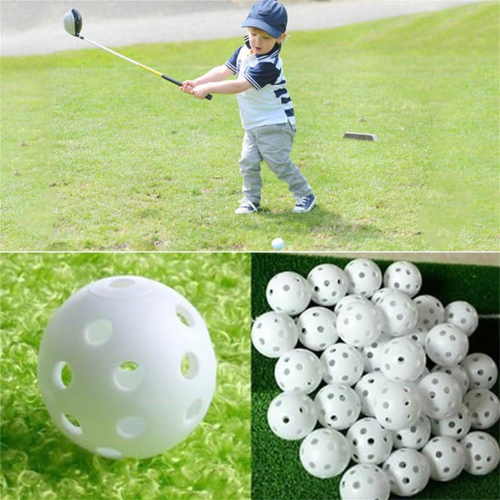 50pcs 41mm Hollow Golf Balls Golf Training Balls Portable Indoor Golf Hollow Ball Sports Outdoor Trainer