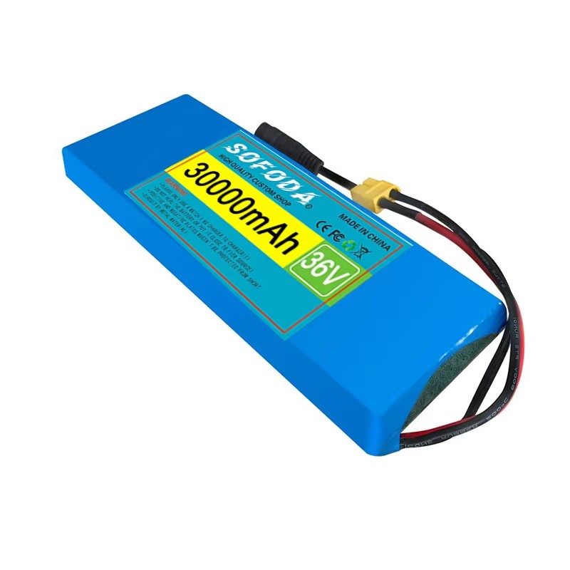 100% 36V Battery Genuine 36V 30000mAh 10S1P 18650 Lithium-ion Rechargeable Battery Pack 20A with BMS Scooter and Bicycle