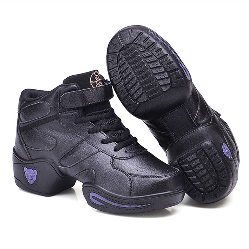 Buty do tańca kobieta panie nowoczesny miękka podeszwa Jazz trampki skórzane oddychające lekkie kobiece taniec Fitness Sport
