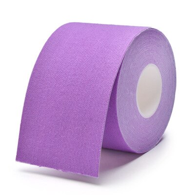 5cm*5cm kinesiologi tap sportsbandage elastisk bandage knæalbuebeskytter muskelbandage atletisk sportsbånd ruller: Lilla