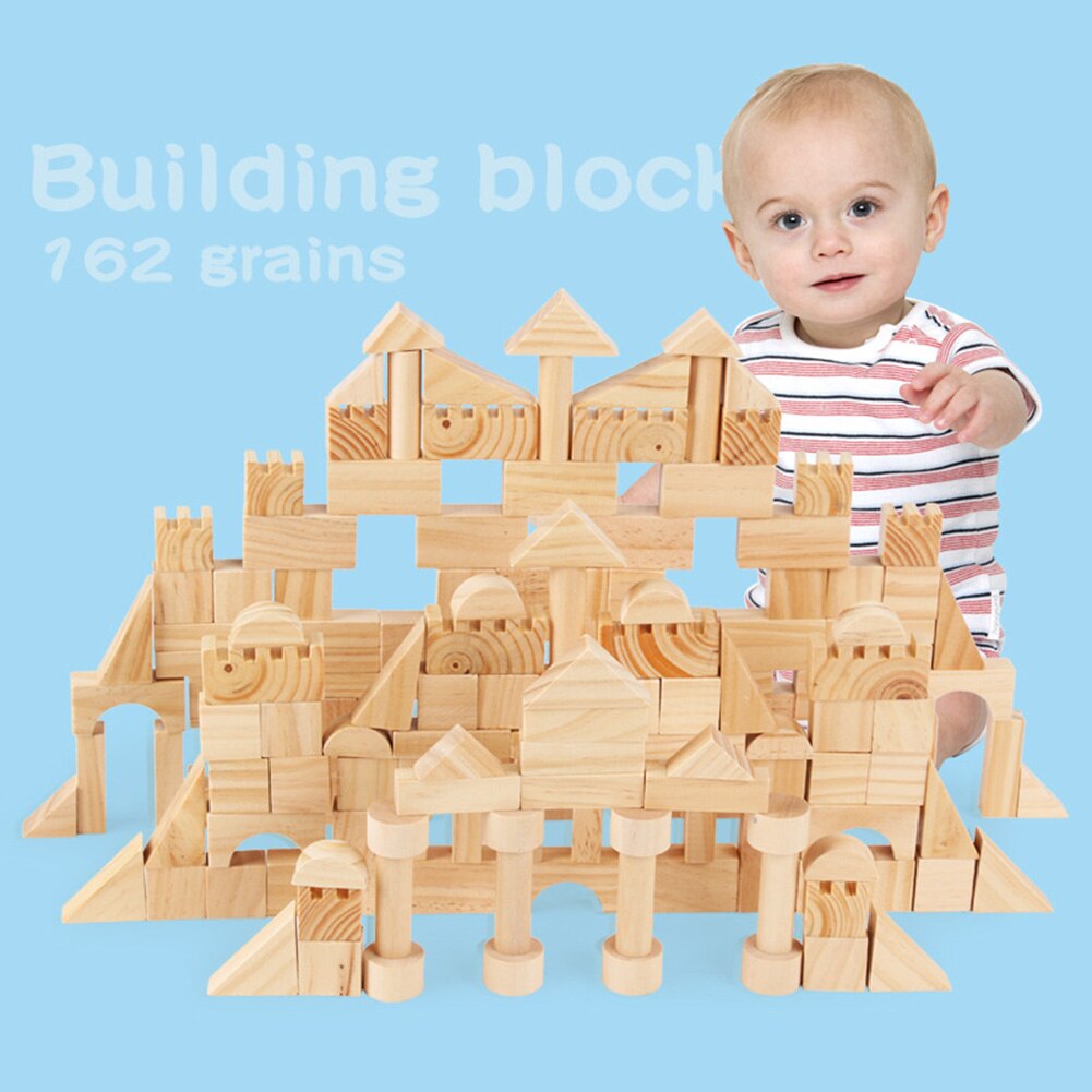 162Pcs Diy Educatief Speelgoed Leuk Spel Vergadering Stad Kasteel Blokken Puzzels Voor Jaar Kid Kind Baby Verjaardag