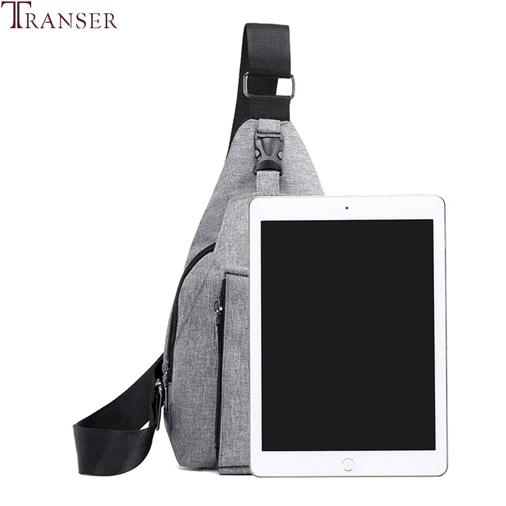 Transer 2019 moda masculina oxford pano peito saco esportes ao ar livre lazer multi-função saco casual anti-roubo bolsa de viagem mensageiro