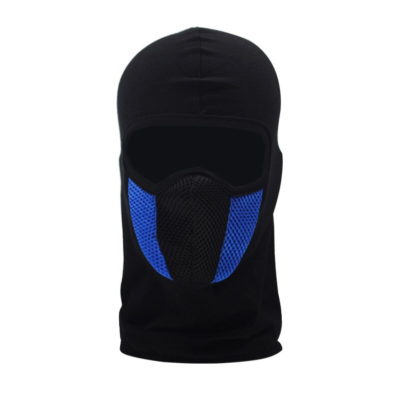 Winter Warm Outdoor Bivakmuts Masker Gebreide Volledige Gezicht Ski Maskers Voor Winter Fietsen Wargame Cap Special Forces Unisex Hoed: Blue