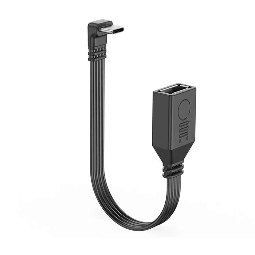Fladt c-type usb til otg usb-kabel 5-30cm egnet til telefoner computere funktionstype -c 90 graders han til usb 2.0 hun-adapter: Rød / 1.8m