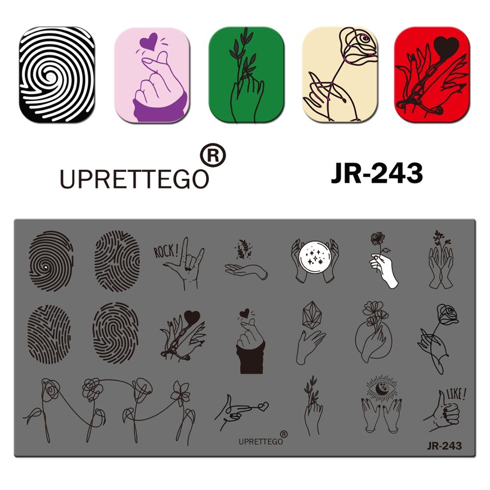 acier inoxydable estampage plaque modèle bois modèle café géométrie noël Hip Hop arbre doigt montre engrenage clou outil JR241-250