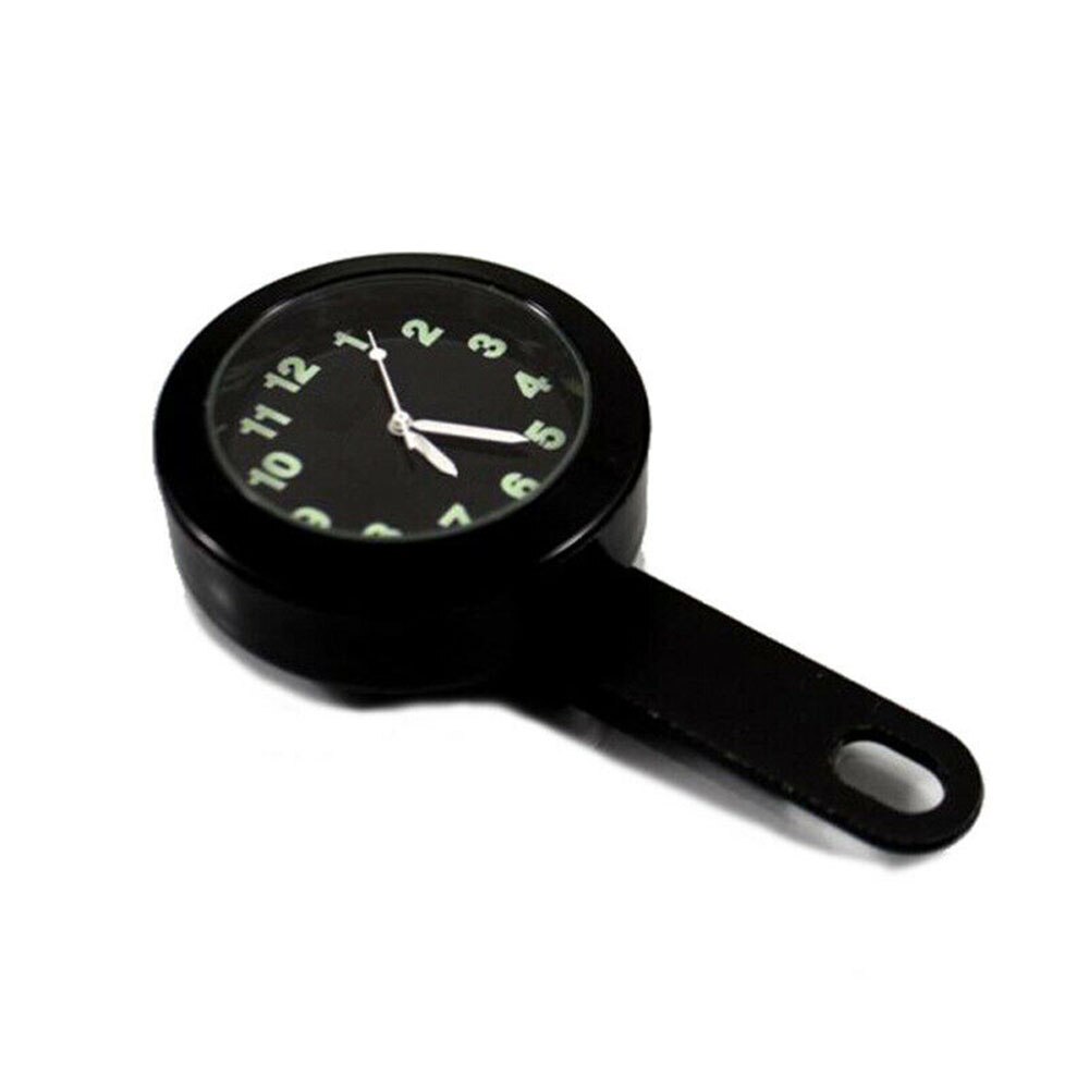 Motorfietsklok van gefreesd aluminium, schokbestendig, atv-horloge, zwart, waterdicht