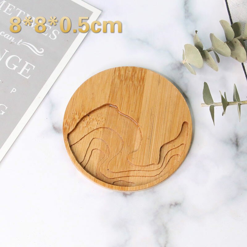 DIY UV Resin Wood Jewelry Molds for Making Resin Mat Decoration Handmade Jewelry Accessories Handcraft: new round