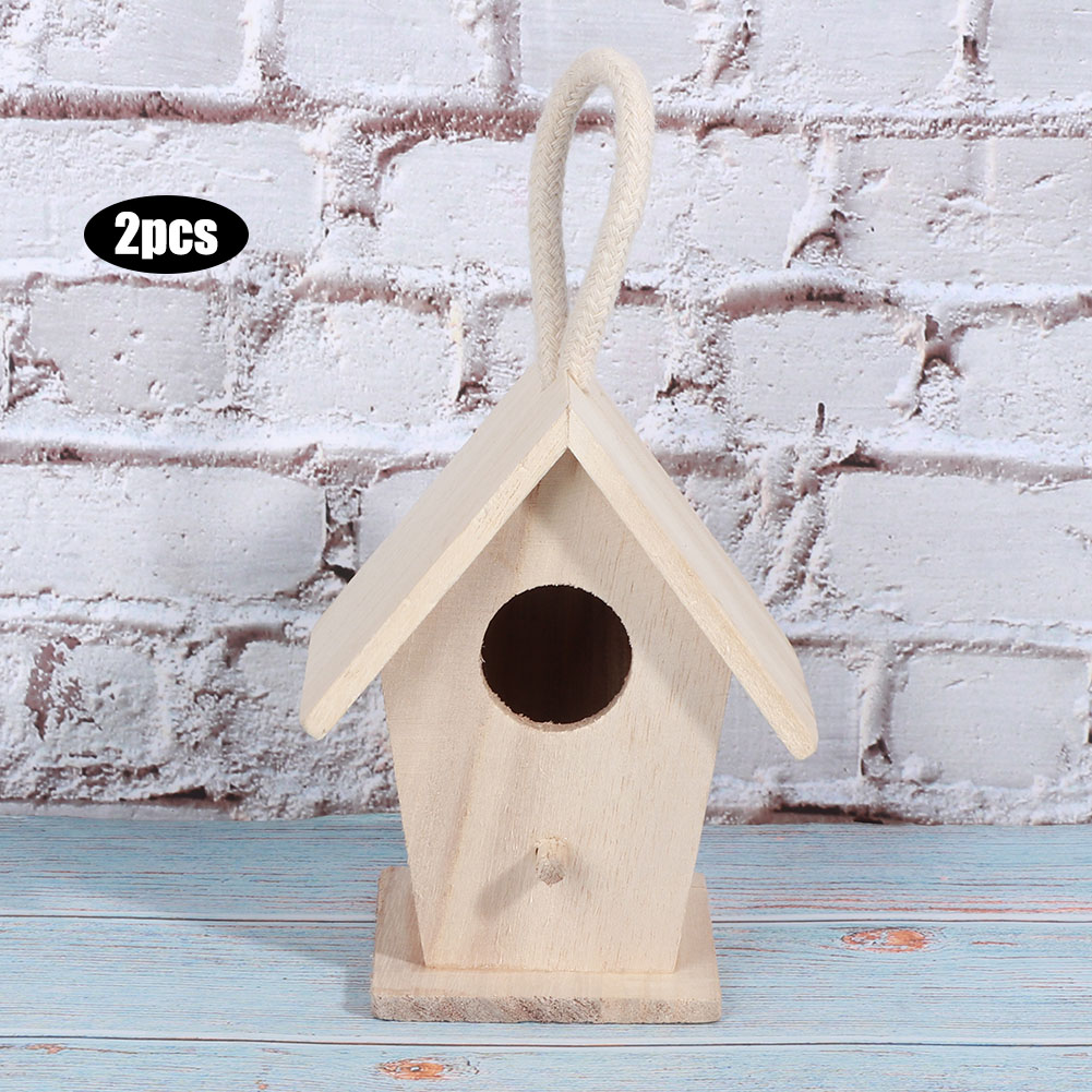 2 Stuks Houten Vogel Huis Opknoping Nestkastje Voo... Vicedeal