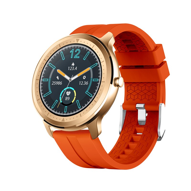 UM58 Smart Horloge Vrouwen Mannen Full Touch Fitness Tracker Bloed Zuurstof Druk Smart Klok Womenmen Gts Smartwatch Voor xiaomi: goldorange