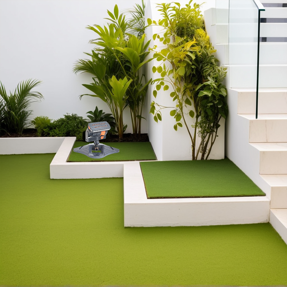 Large Coverage Lawn Sprinkler Adjustable Irrigation Watering System 16 Holes Rotating Lawn Sprinkler for Outdoor Yard Garden