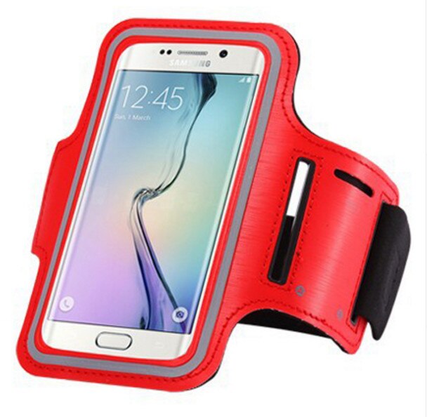 Sport armbånds taske til xiaomi redmi 4 pro etui vandtæt messing touch screen taske til redmi note 4 4x note 3 pro armbånd: Rød