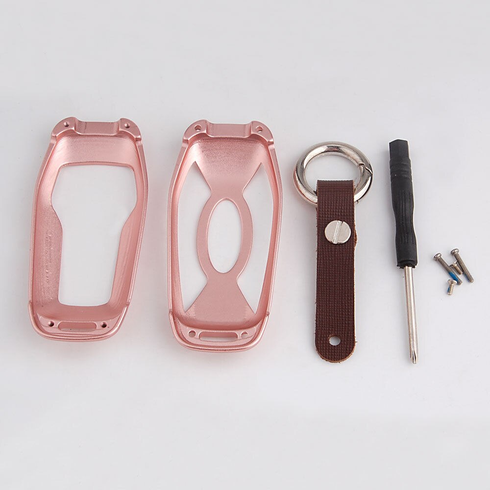 Aluminium Car Smart Remote Key Case 5 Knop Cover Voor FORD LINCOLN MKZ MKC MKX Met Sleutelhanger Sleutelhanger