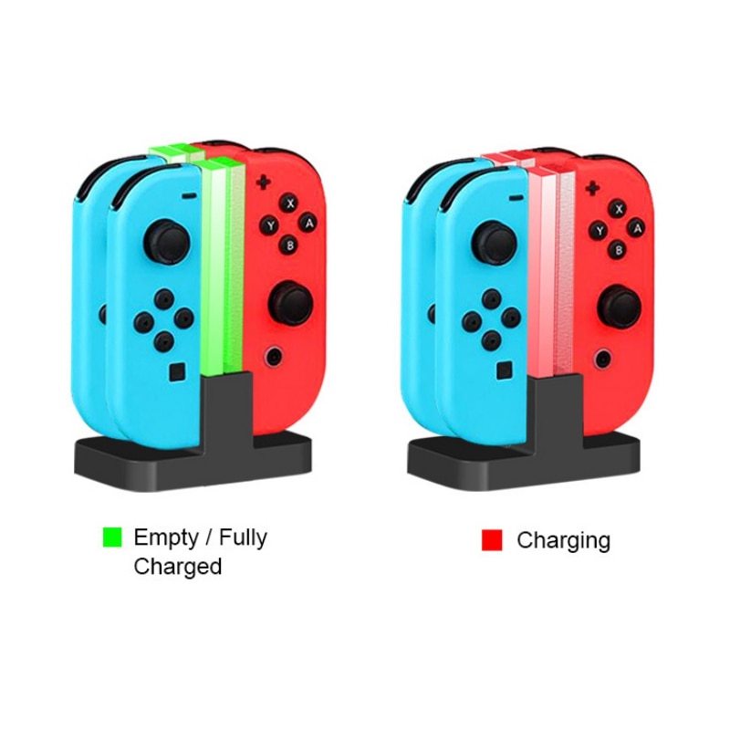 Led Opladen Dock Station Charger Cradle Voor Nintendo Switch 4 Vreugde Con Controllers 4 In 1 Charging Stand