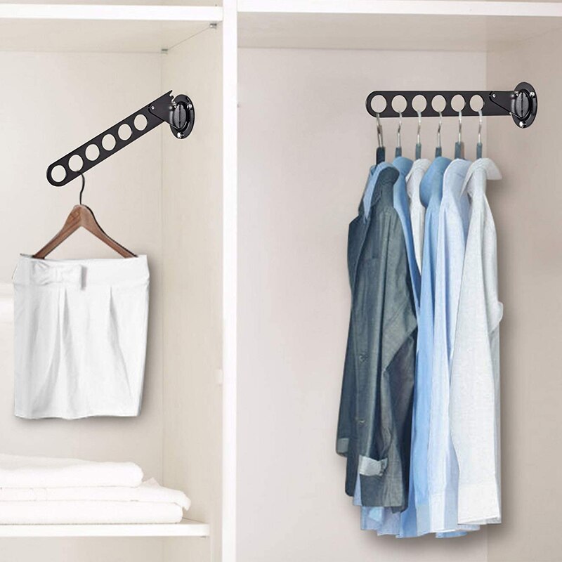 2 Pack Wall Mount Clothes Hanger Rack Chrome Wall Clothes Hanger Clothes Hook Laundry Hangers Wall Mount Coat Rack
