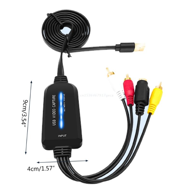Video Capture Card Apparaat, USB2.0 Adapter Grabber Vhs Videorecorder Tv Naar Dvd Converter Ondersteuning Windows7/8//Xp/Vista Pc