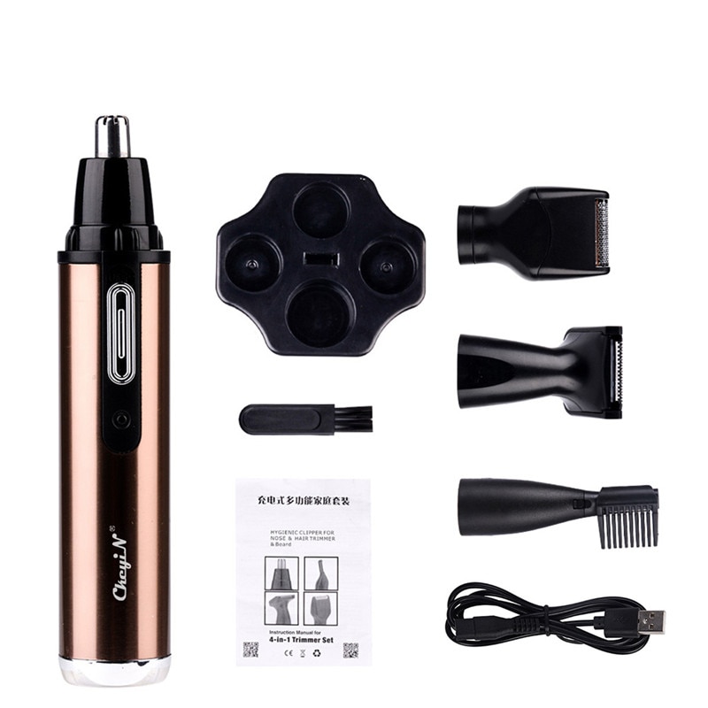 4-in-1 Multifunctional Rechargeable Nose Ear Trimmer Hair Removal Beard Sideburn Eyebrow Haircut Shaving Machine Men Face Care46
