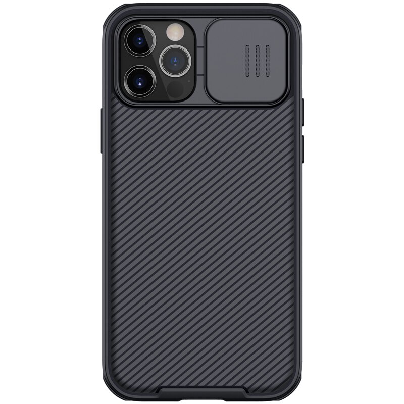 Voor Iphone 12 Mini 12 Pro 12 Pro Max Case Nillkin Camshield Pro Magnetische Case Slide Camera Bescherming Tpu Pc cover Voor IPhone12: For iPhone 12 / Black