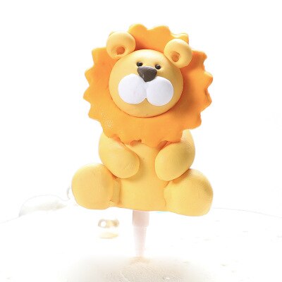 Forêt verte Cactus thème joyeux anniversaire gâteau Topper Kawaii Lion gâteau décoration enfants faveurs Safari fête d'anniversaire fournitures