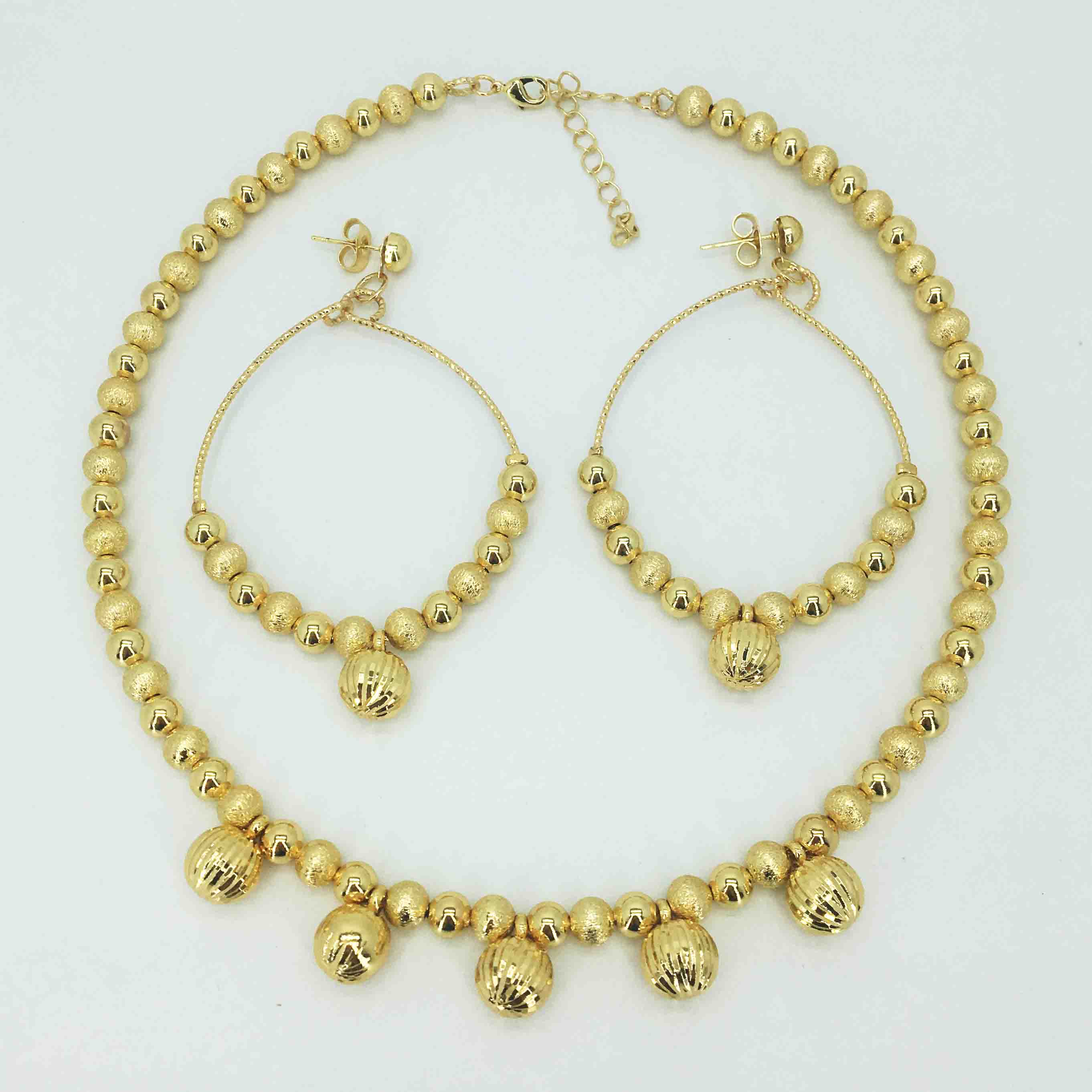 Italian gold colored jewelry for women's African bead jewelry jewelry necklace earrings bracelet jewelry