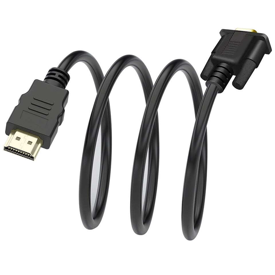 Vdeo Kabel Hdmi Naar Vga Kabel Man Op Man Drive-Gratis Met Chip 1.8M 6ft Kabel Voor Computer/Desktop/Laptop/Pc/Monitor
