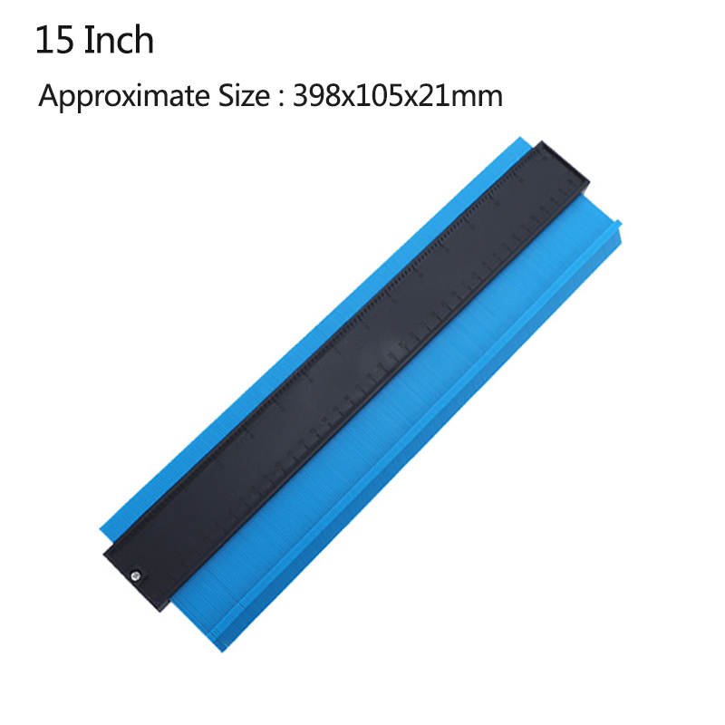 5 "10" Contour Duplicatie Gauge Carpenter Tool Meten Radiant Heerser Contour Meter Markering Tegel Bezuinigingen Betegelen Laminaat Gereedschap: 15 inch Blue Color