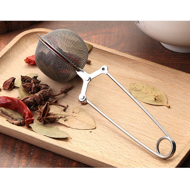 Stainless Steel Tea Infuser Sphere Mesh Tea Strainer Coffee Herb Spice Filter Diffuser Handle Tea Ball