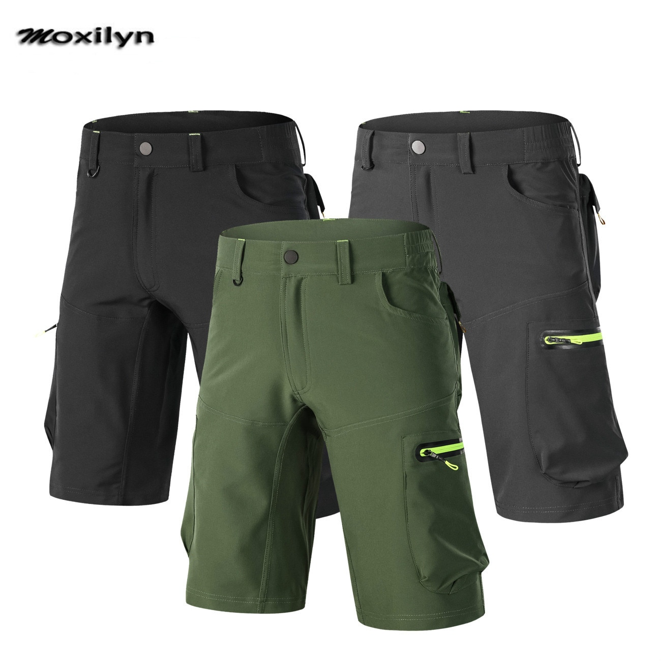 Sykkelshorts for menn utendørs sport mtb terrengsykkel sykkelbukser raskt tørr vannavstøtende løs passform korte menn