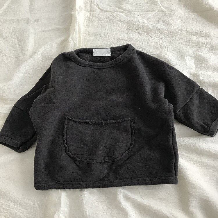 5413 Kinderen Casual Tops Truien Herfst Koreaanse Jongens En Meisjes Grote Zak Losse Hoodies 4 Kleuren Kids Kleding Tops