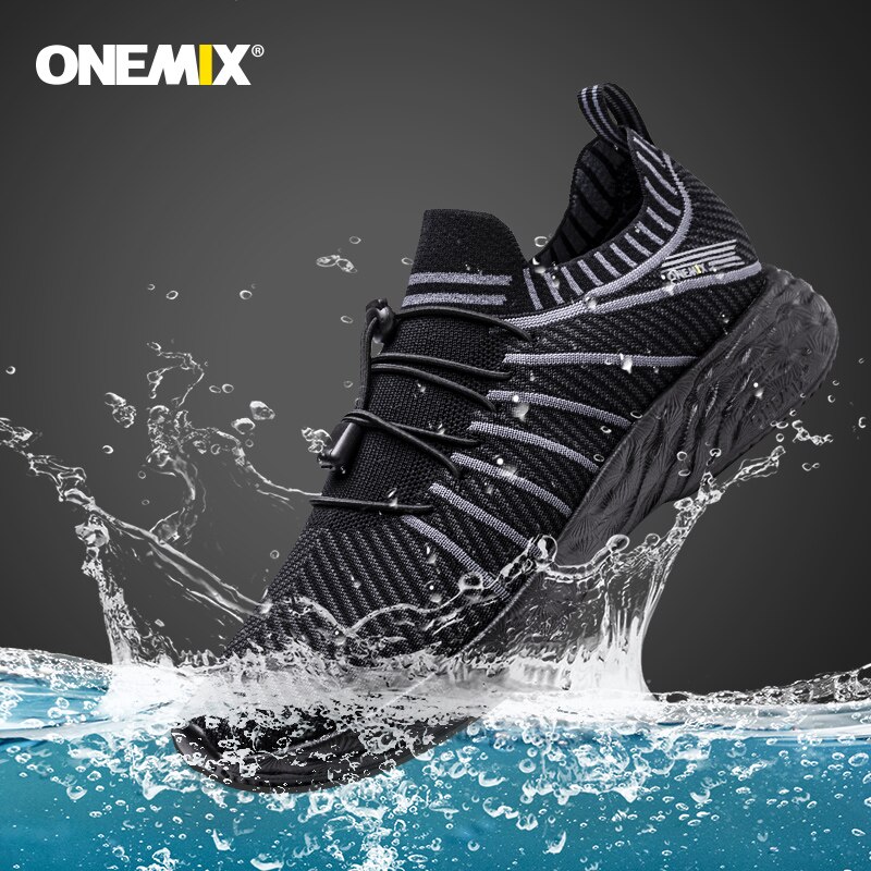 ONEMIX Men Trainers Running Shoes Slip On Mesh Wading Waterproof Breathable Training Women Sneakers Gym Fitness Sports