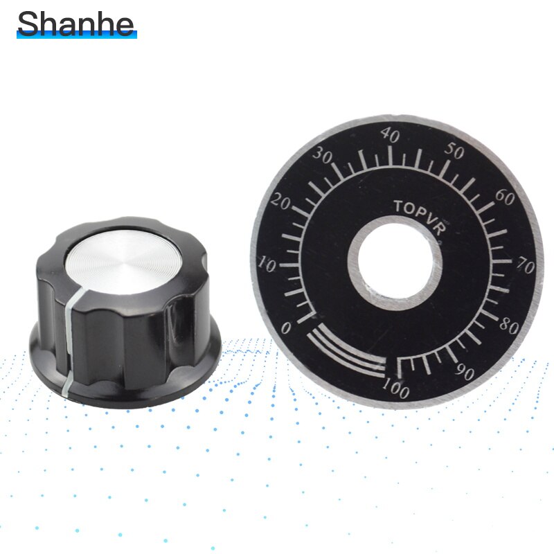 A03 pokrętło + MF-A03 gałka bakelitowa ze skalą blacha skala cyfrowy potencjometr