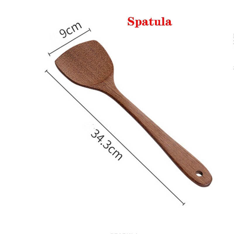 Wooden Spatula Kitchen Nonstick Dedicated Wooden Kitchenware Heat Resistant Wooden Cooking Shovel Spoon: 5