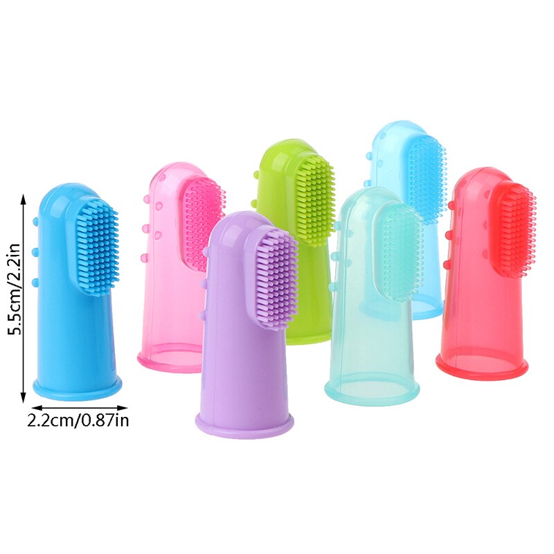 Cepillo de dientes de silicona Natural para mascotas, productos de cuidado de limpieza Dental suave para gatos y perros, juguetes suministros para mascotas de limpieza antimordida