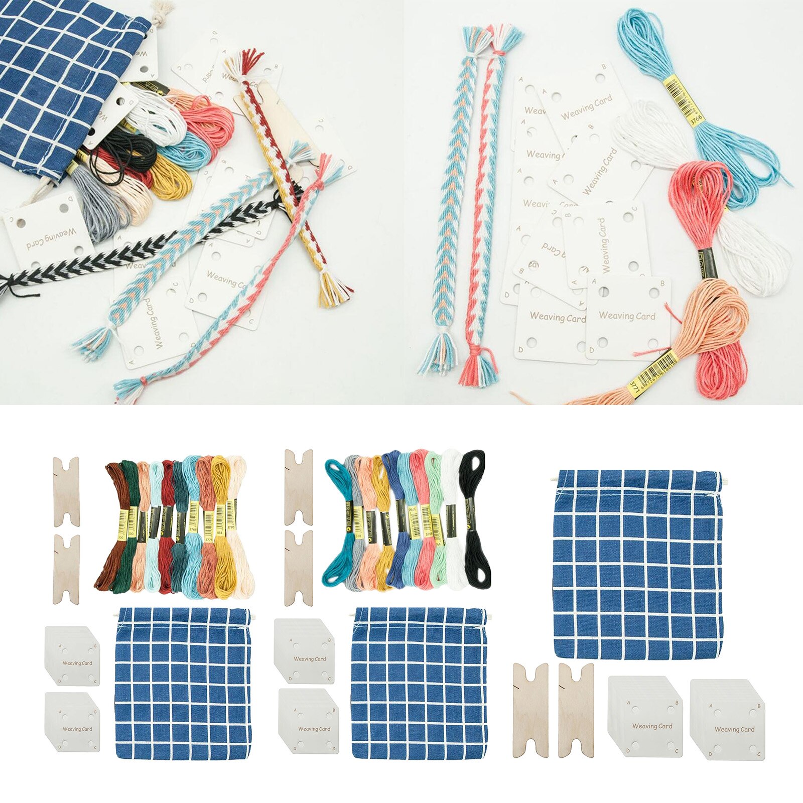 Handy Weaving Cards Kit for Loom DIY Craft Weaving Tools for Friends
