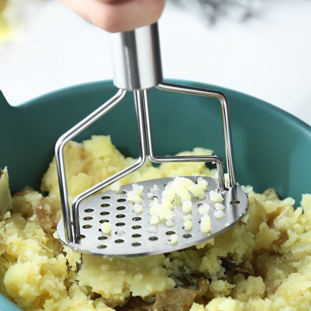 Potatispress potatispress handpress kross potatismos i rostfritt stål lera mosad köksprylar verktyg barnmatshjälp: Default Title