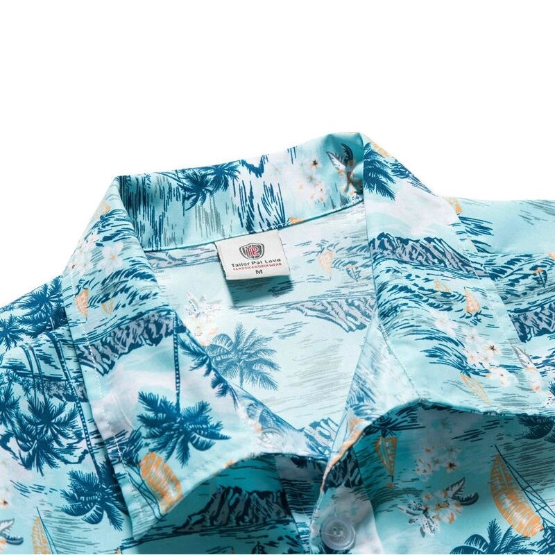 Camicie da spiaggia casual estive da uomo su misura Pal Love mare nuoto surf abbigliamento da trampoliere camicie a maniche corte