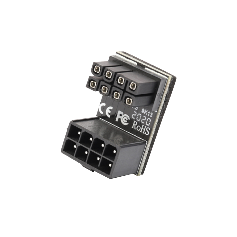 ATX 6 8 Pin Female to Male 180 Degree Angled Adapter Interface Direction Changer Computer Connectors for Desktops Graphics Card: grey