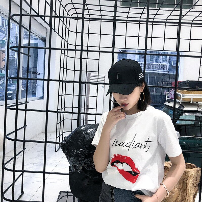 Europa og amerika korssting unisex voksen baseball kasket personlighed solskærm trend enkel kasket justerbar afslappet bogstav