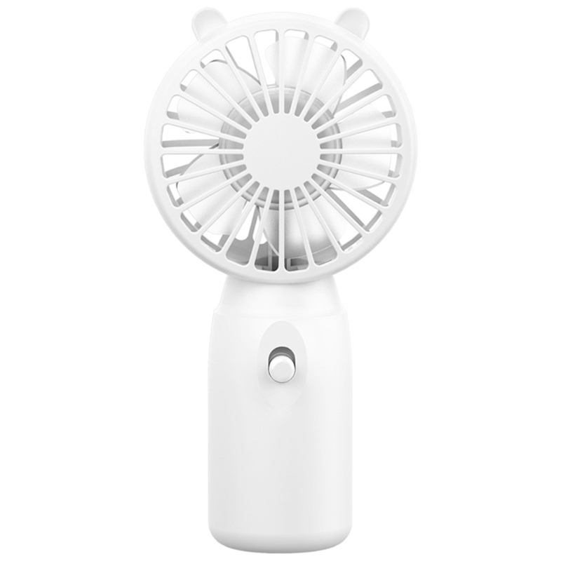 Reise tragbarer Lüfter Handheld Mini-Lüfter aa-batterie betriebener Super-Mute-Lüfter für Home-Office-Reisende Kühler: WHITE