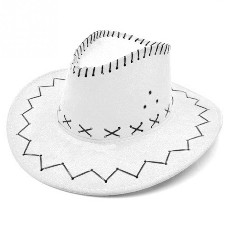 Unisex cowgirl cowboy hat til børn børn dreng pige klassisk fest kostume afslappet solhatte matchende