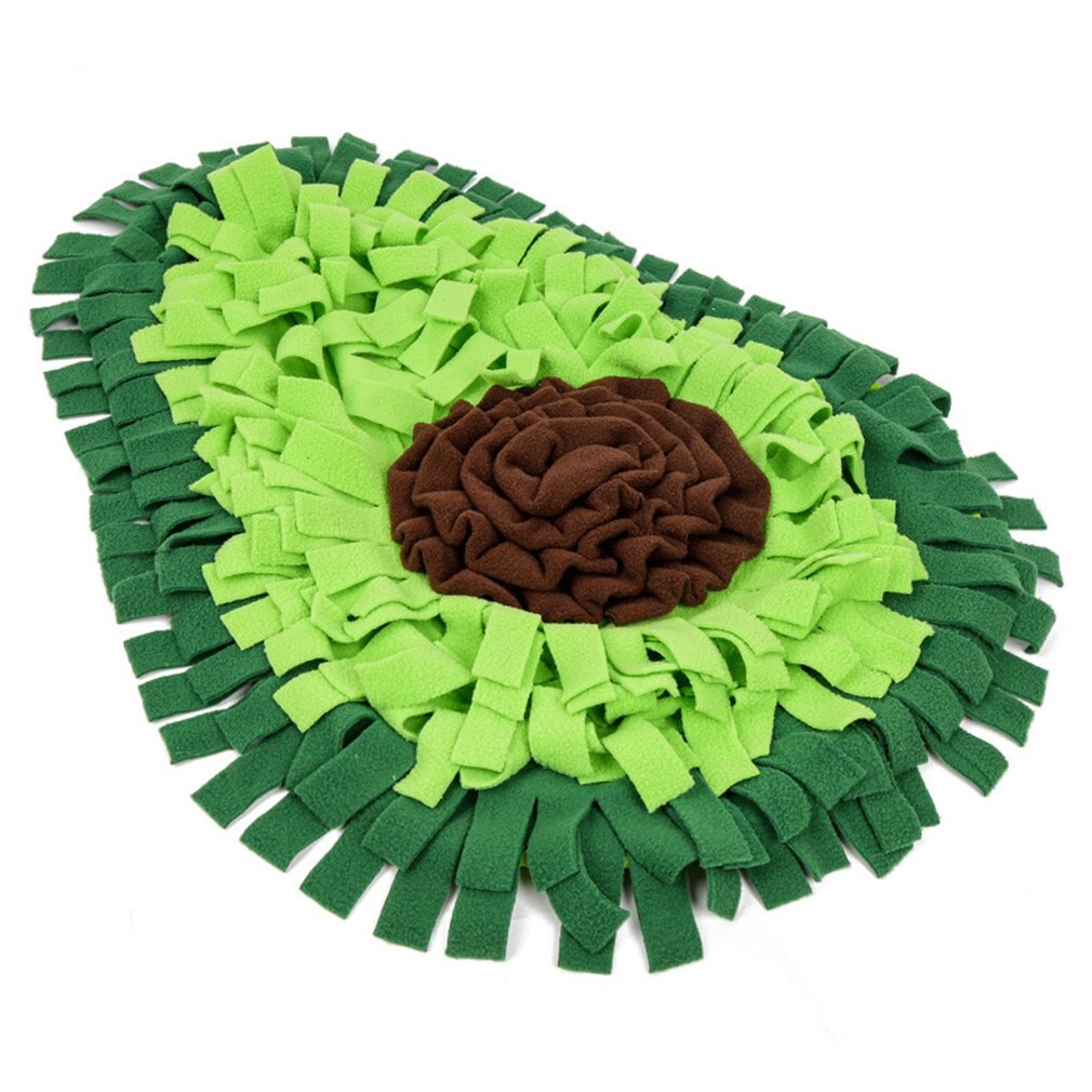 Washable Pet Snuffle Mat Slow Feeding Dog Food Dispensing Mat Pet Nosework Training Mat Avocado Shaped Dog Supplies: Default Title