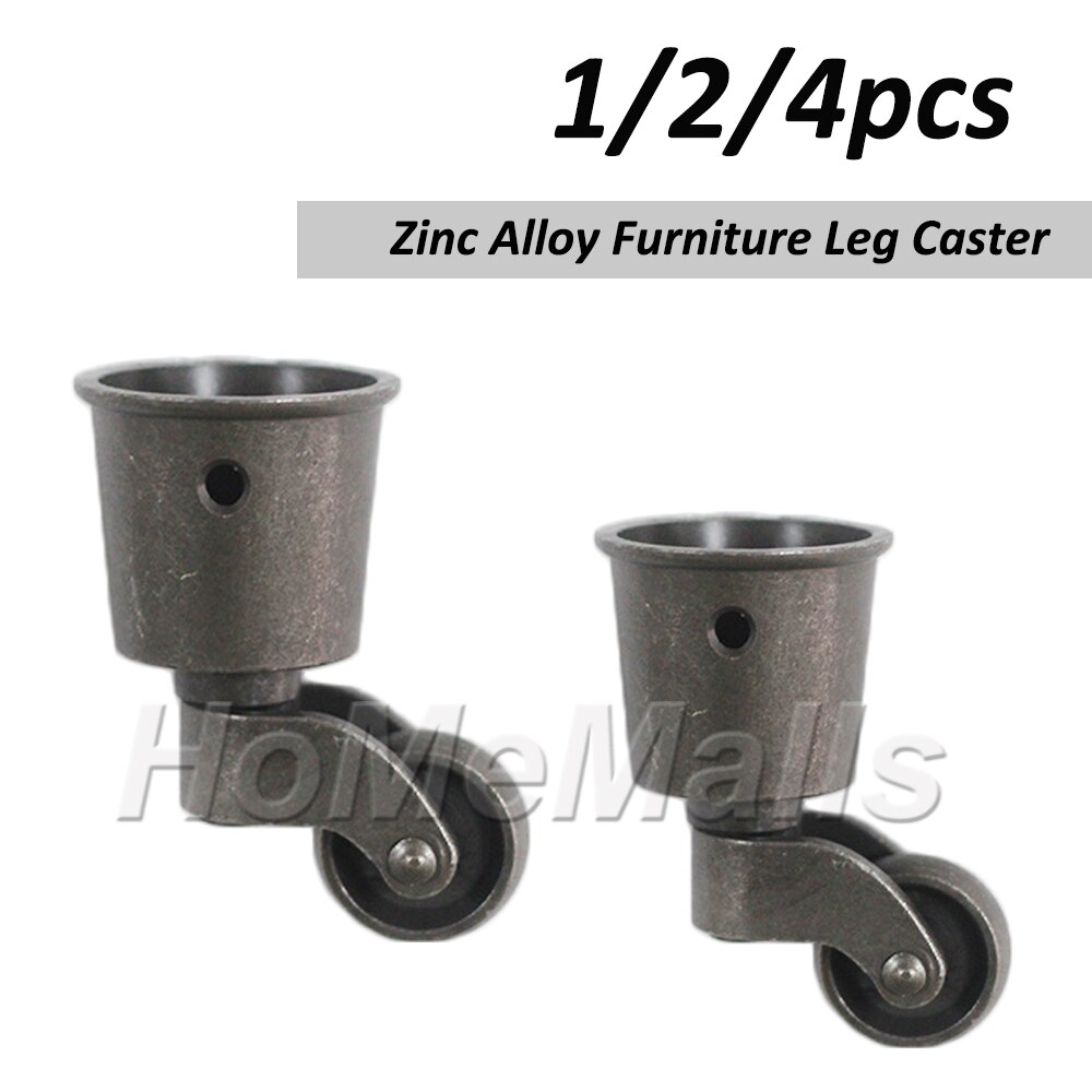 1/2/4 stücke Metall Universal- Rollen Stille Rad Verstärken Möbel Rollen schwer Pflicht Möbel Bein Unterstützung Tasse Zauberer Zink legierung