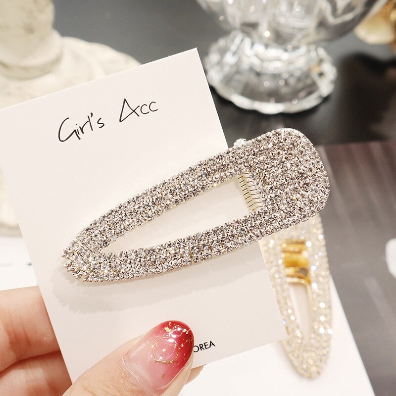 Barrette avec strass en cristal brillant pour femmes, nouvelle , accessoire pour femmes et filles: 1